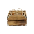 Rustic Farmstead Dark Brown Studded Rectangular Wood Crate Set