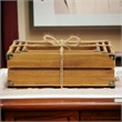 Rustic Farmstead Medium Brown Studded Rectangular Wood Crate Set