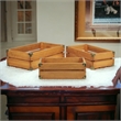 Rustic Farmstead Medium Brown Studded Rectangular Wood Crate Set