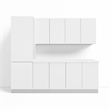 Klovo 6-Piece 8 ft. Garage Storage Set w/ Core Kit & Tall Locker in White