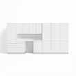 Klovo 9-Piece 14 ft. Garage Command Center Set in White