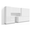 Klovo 9-Piece 14 ft. Garage Command Center Set in White