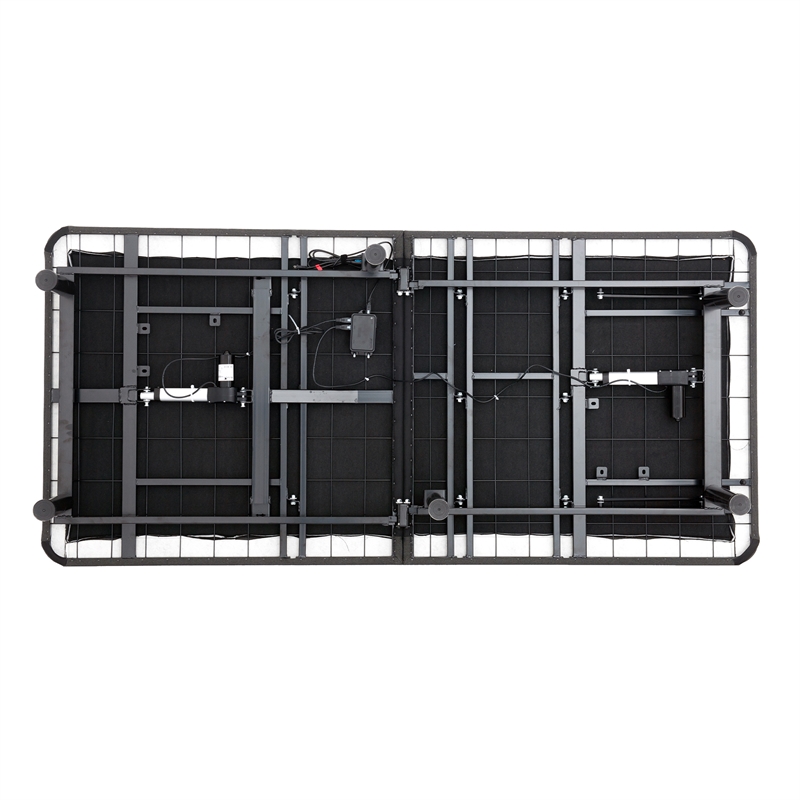 Bridgevine Home Twin XL Size Adjustable Bed Frame with Voice Controls in Black