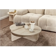 ASIR Hanah Home Orion Coffee Table in Travertine