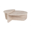 ASIR Hanah Home Orion Coffee Table in Travertine