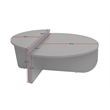 ASIR Hanah Home Orion Coffee Table in Travertine