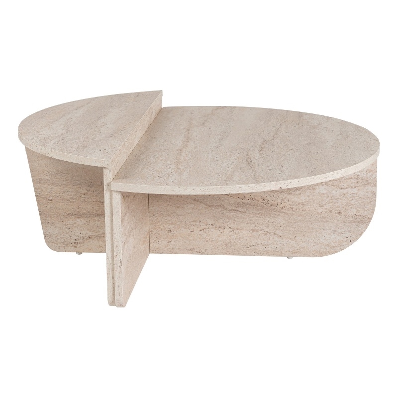 ASIR Hanah Home Orion Coffee Table in Travertine