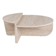 ASIR Hanah Home Orion Coffee Table in Travertine
