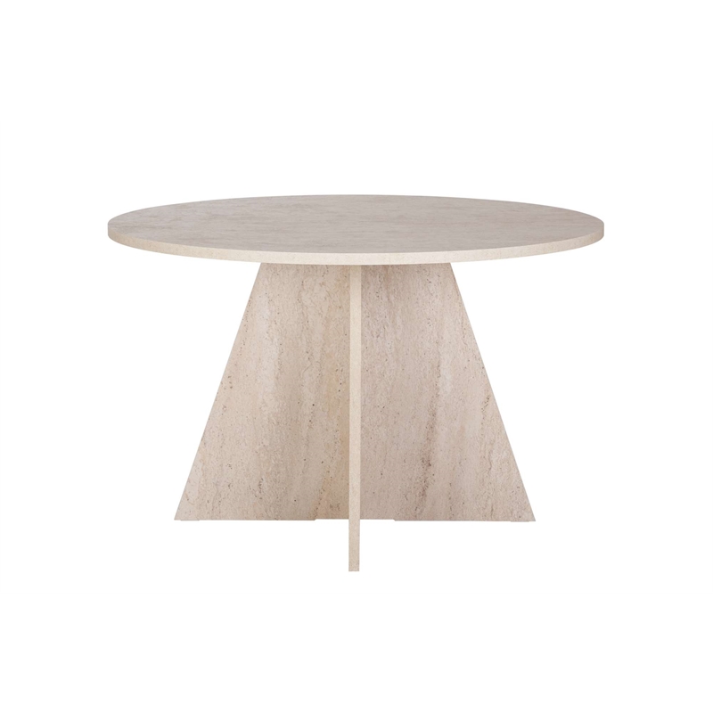 ASIR Hanah Home Virella Dining Table in Travertine