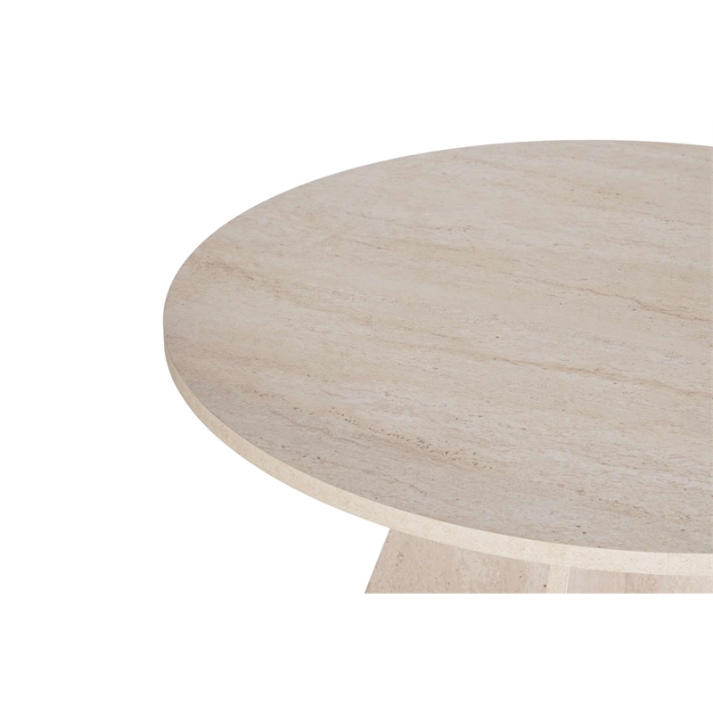 ASIR Hanah Home Virella Dining Table in Travertine