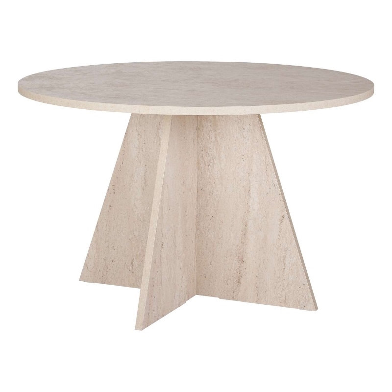 ASIR Hanah Home Virella Dining Table in Travertine
