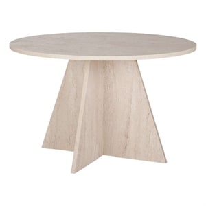 ASIR Hanah Home Virella Dining Table in Travertine