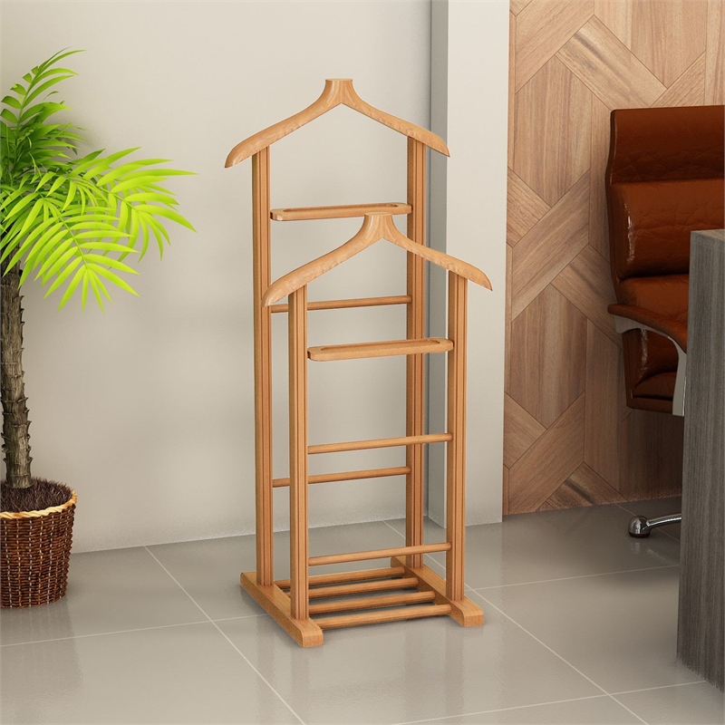 ASIR Hanah Home Beta Double Valet Stand in Natural