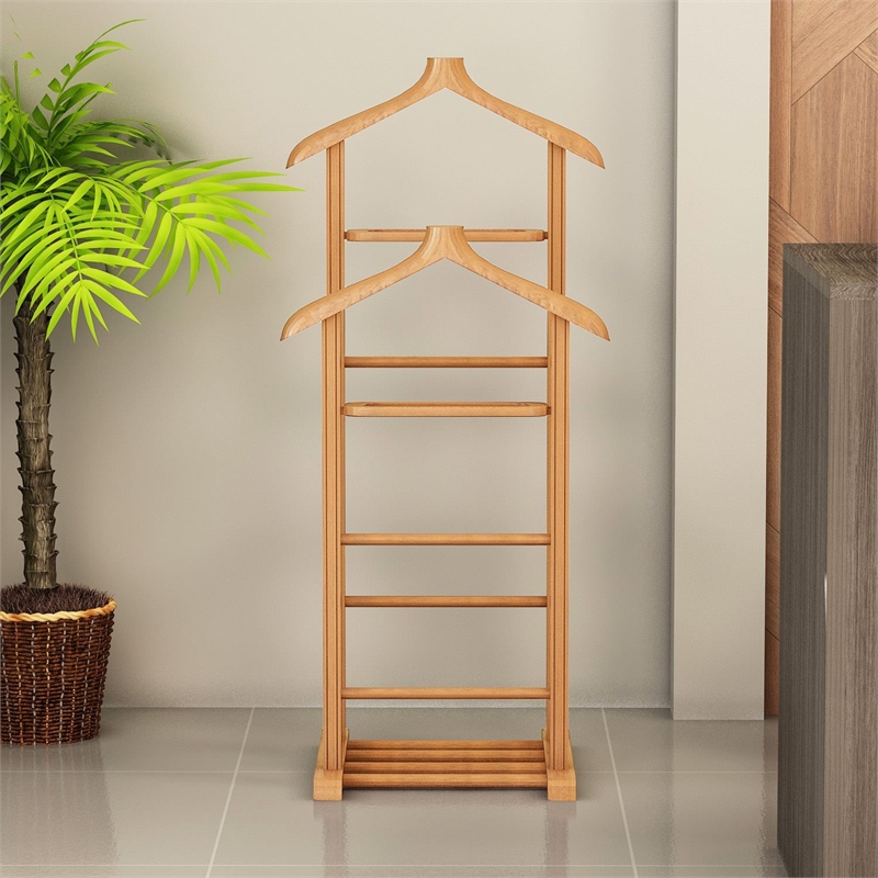 ASIR Hanah Home Beta Double Valet Stand in Natural