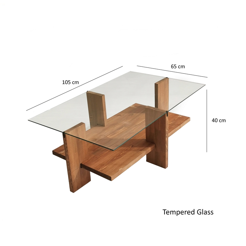 ASIR Hanah Home Babylon Coffee Table in Wood