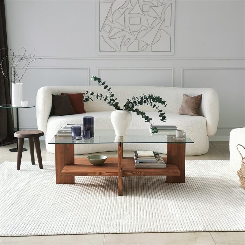 ASIR Hanah Home Babylon Coffee Table in Wood