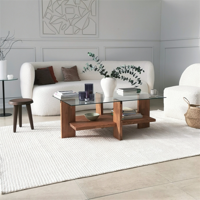 ASIR Hanah Home Babylon Coffee Table in Wood