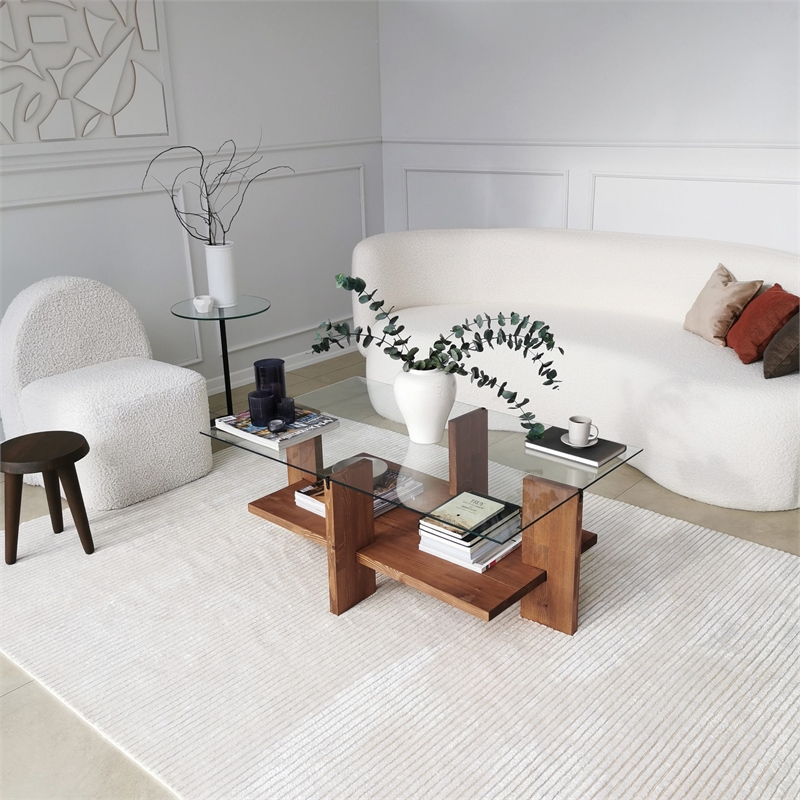 ASIR Hanah Home Babylon Coffee Table in Wood