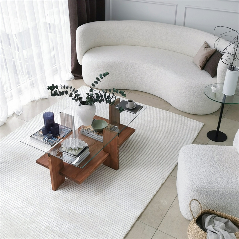 ASIR Hanah Home Babylon Coffee Table in Wood