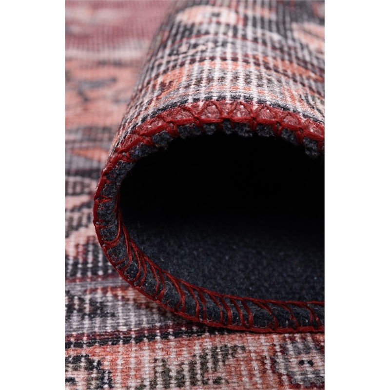 ASIR Conceptum (75 x 150) Hypnose Folk Chenille BA 14 Carpet in Burgundy