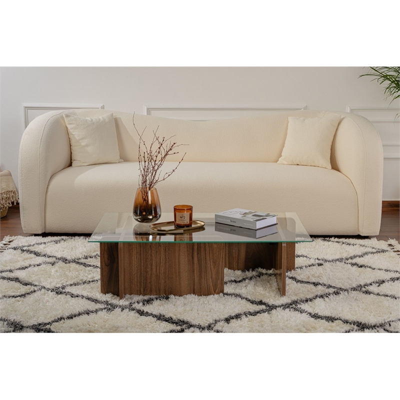 ASIR Hanah Home Flavio Coffee Table in Venezia Walnut