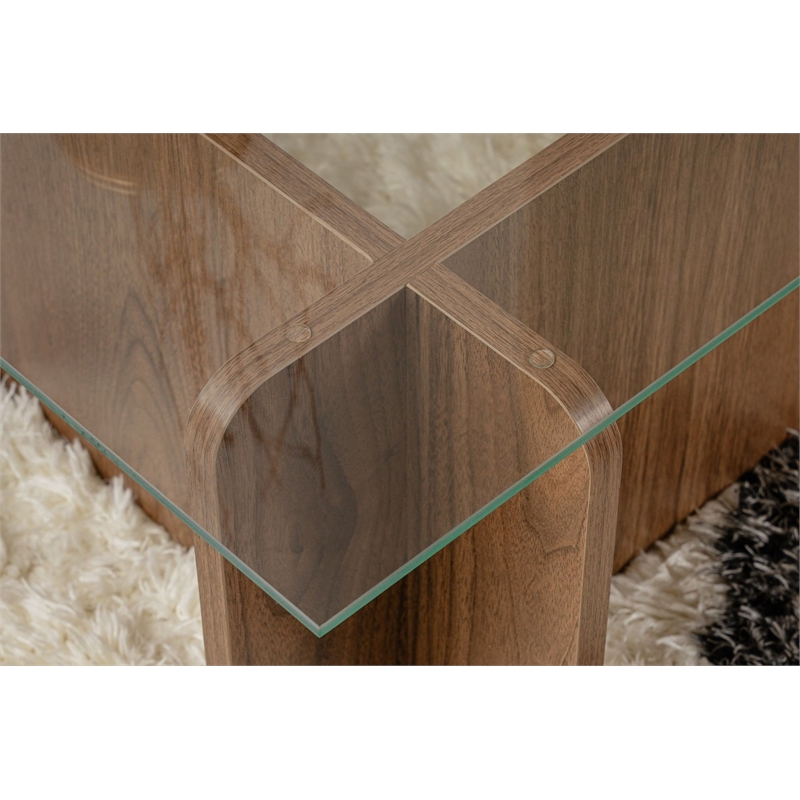ASIR Hanah Home Flavio Coffee Table in Venezia Walnut