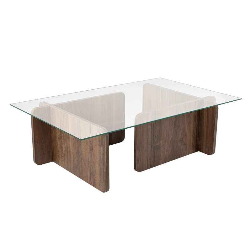 ASIR Hanah Home Flavio Coffee Table in Venezia Walnut