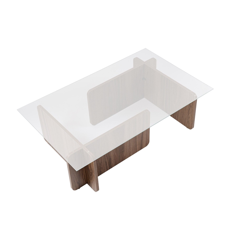 ASIR Hanah Home Flavio Coffee Table in Venezia Walnut