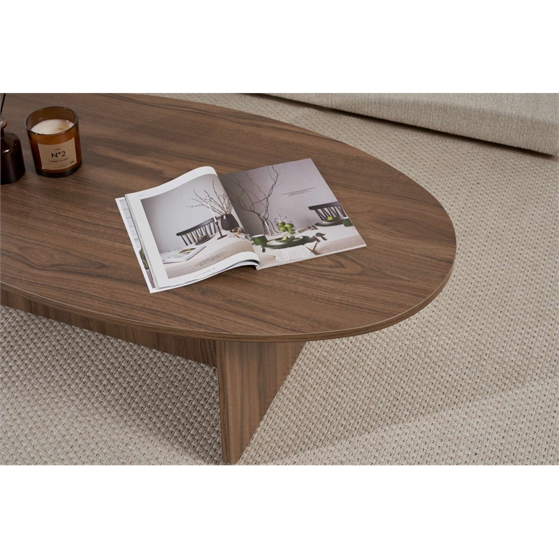 ASIR Hanah Home Orba Coffee Table in Venezia Walnut