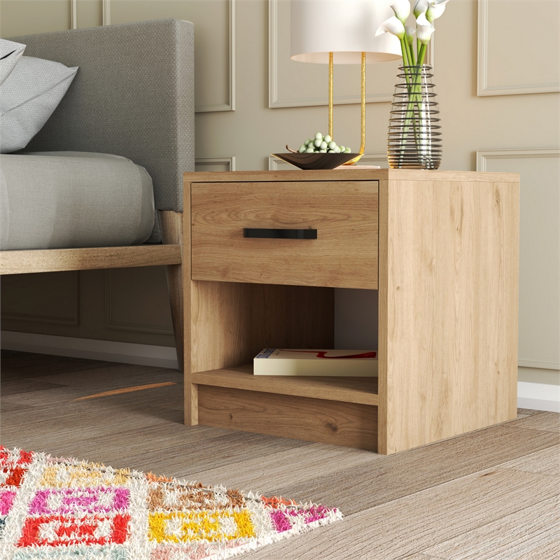 ASIR Hanah Home Grande 3622 Nightstand in Oak