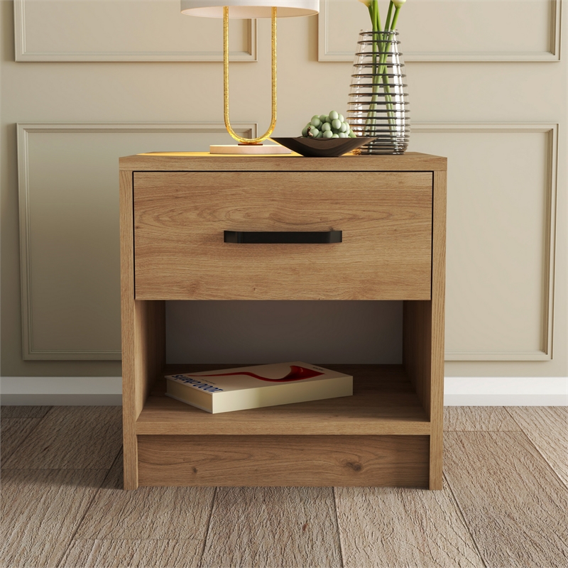 ASIR Hanah Home Grande 3622 Nightstand in Oak