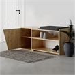 ASIR Hanah Home Fiona Shoe Cabinet in Oak