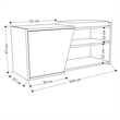 ASIR Hanah Home Fiona Shoe Cabinet in Oak