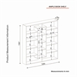 ASIR Hanah Home Ample Bookshelf in Walnut