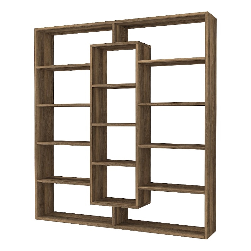 ASIR Hanah Home Ample Bookshelf in Walnut