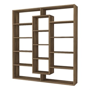 ASIR Hanah Home Ample Bookshelf in Walnut