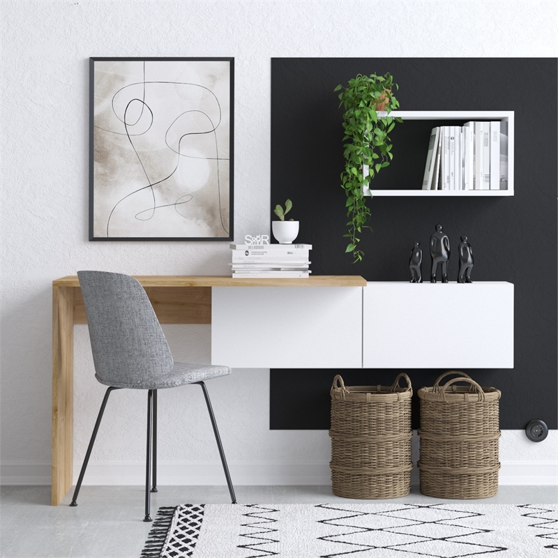 ASIR Hanah Home Tiff Study Desk in Oak
