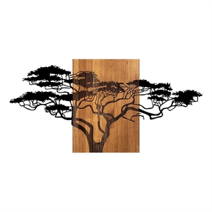 ASIR Wallity Acacia Tree 329 Decorative Wooden Wall Accessory in Walnut