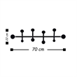 ASIR Wallity Rod Metal Wall Hook in Black