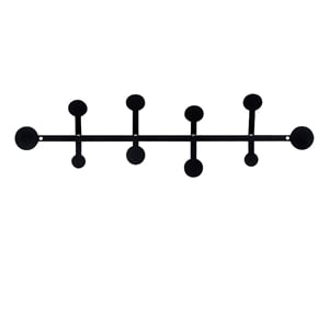ASIR Wallity Rod Metal Wall Hook in Black