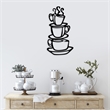 ASIR Wallity Coffee 2 Decorative Metal Wall Accessory in Black