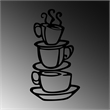 ASIR Wallity Coffee 2 Decorative Metal Wall Accessory in Black