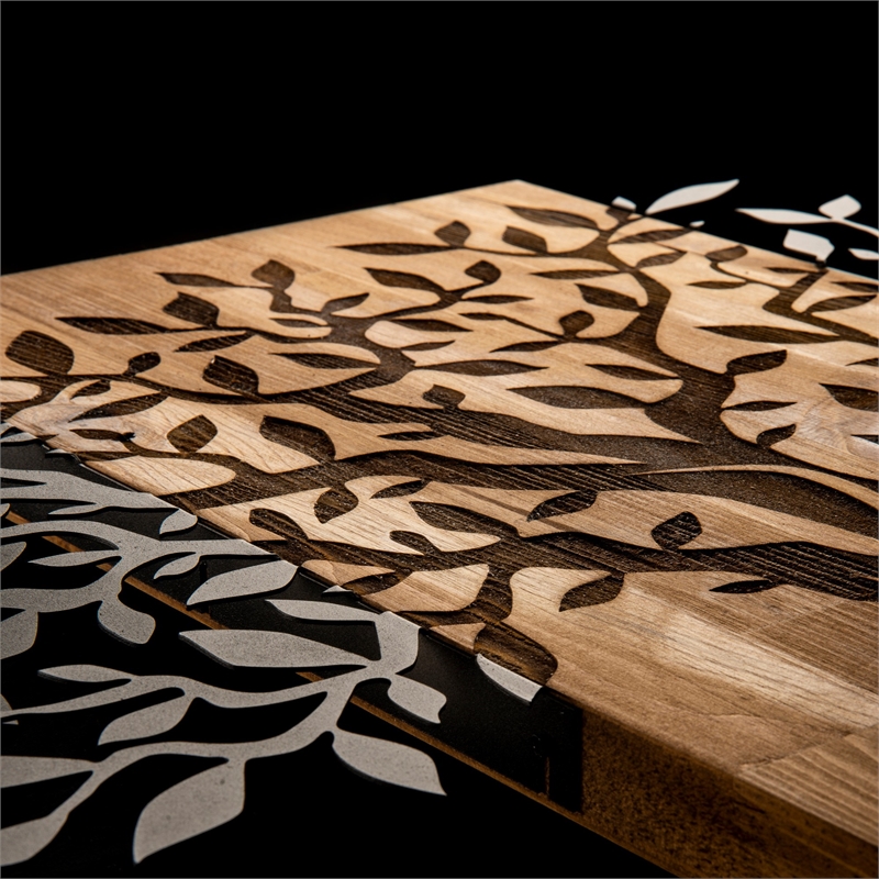 ASIR Wallity Sogut Decorative Wooden Wall Accessory in Walnut