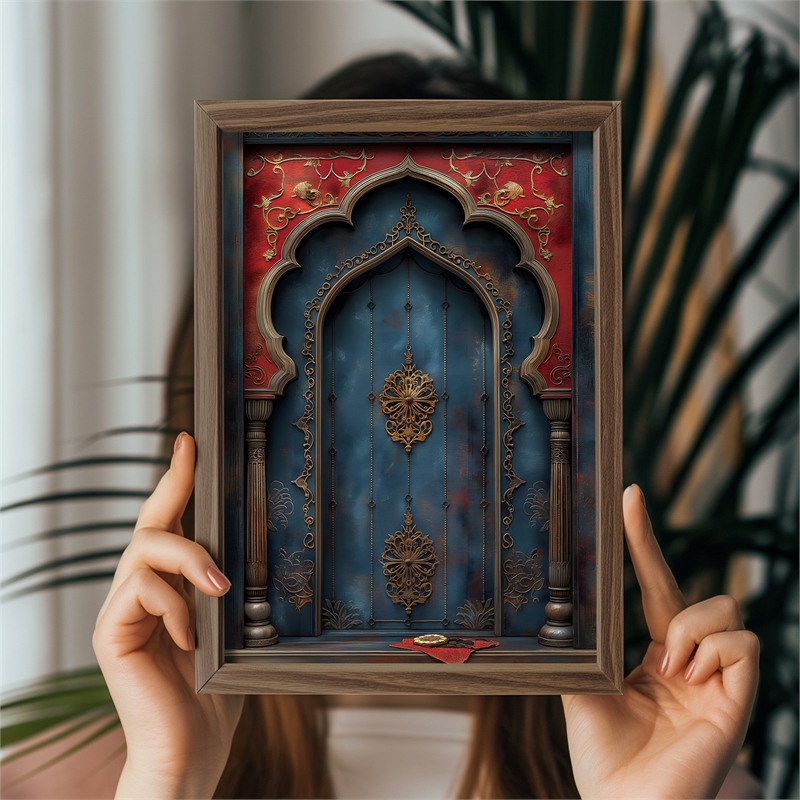 ASIR Wallity Decorative Framed Painting GE116-L in Multi-Color