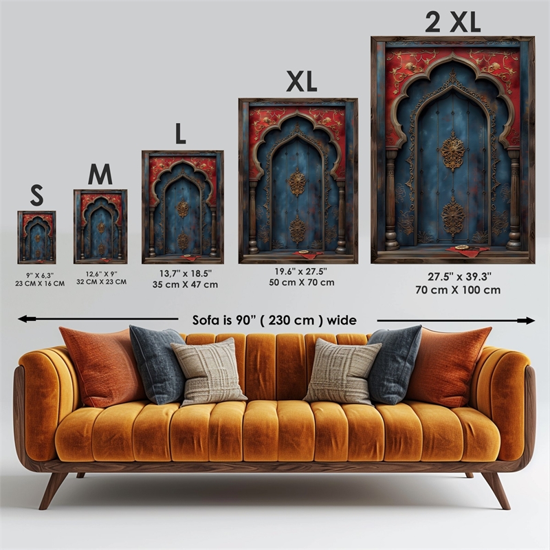 ASIR Wallity Decorative Framed Painting GE116-L in Multi-Color