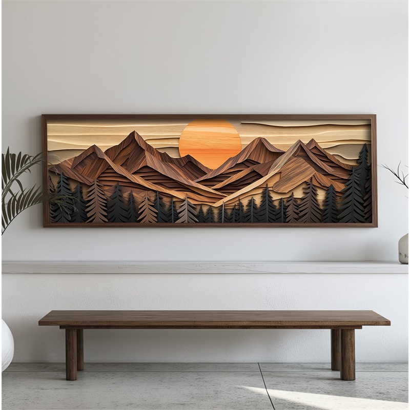 ASIR Wallity Decorative Framed Painting EMR029 in Multi-Color