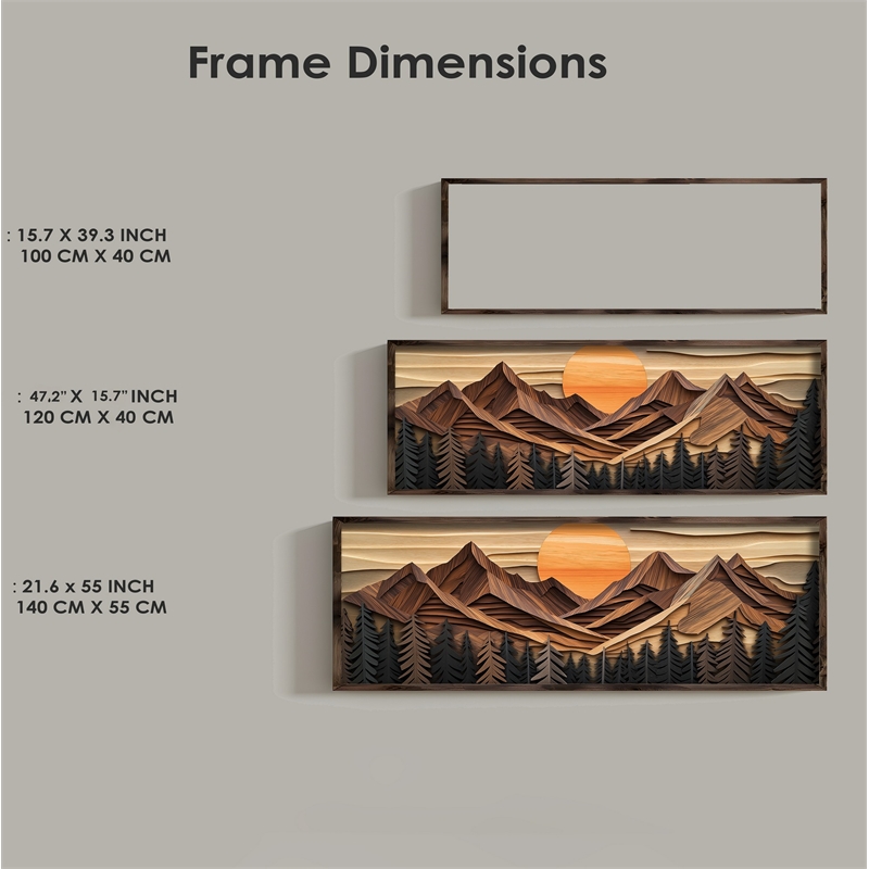 ASIR Wallity Decorative Framed Painting EMR029 in Multi-Color