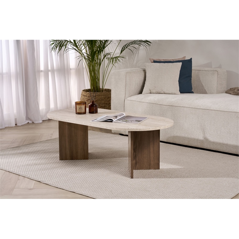 ASIR Hanah Home Sable Coffee Table in Walnut