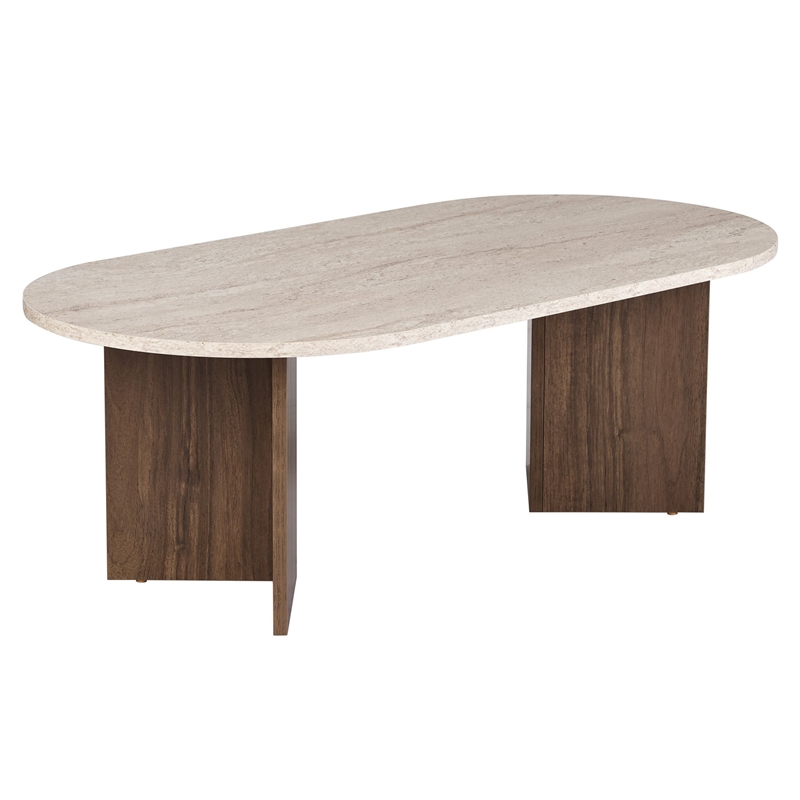 ASIR Hanah Home Sable Coffee Table in Walnut