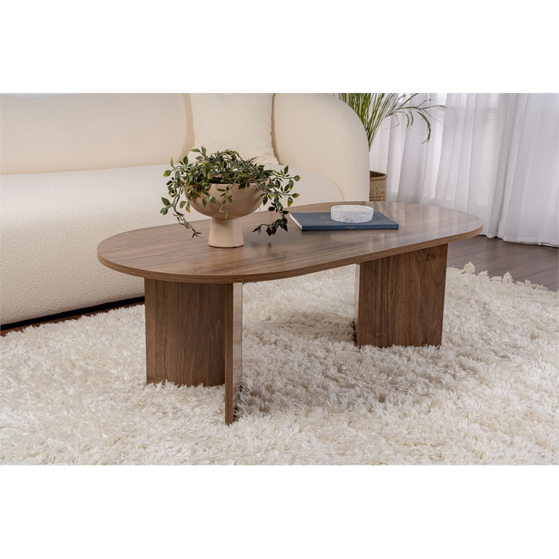 ASIR Hanah Home Sable Coffee Table in Venezia Walnut